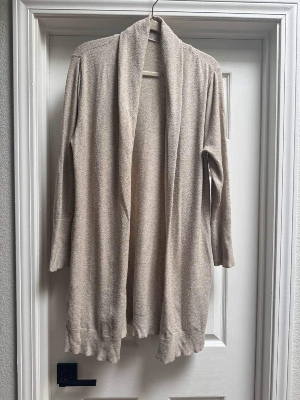 Oatmeal Open-Front Women's Sweater Cardigan